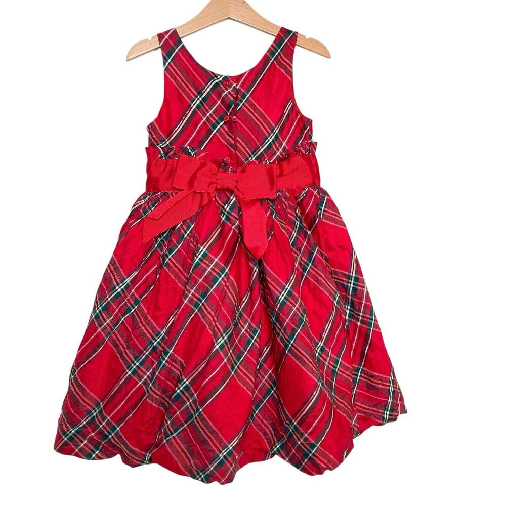 Janie and Jack Red Plaid Formal Dress